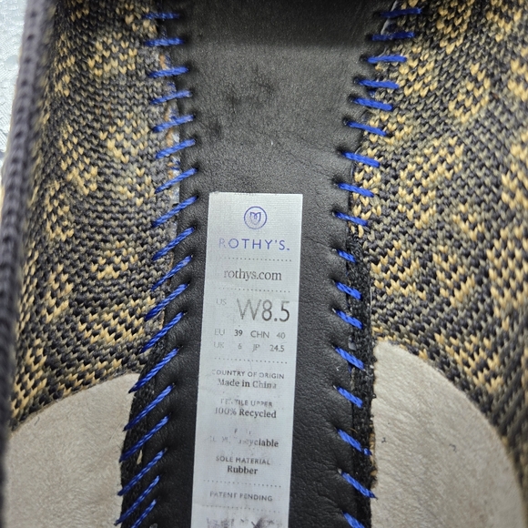 Rothy’s The Loafer Mocha Spotted Animal Leopard Print Women's Shoes Size 8.5 - Picture 8 of 8